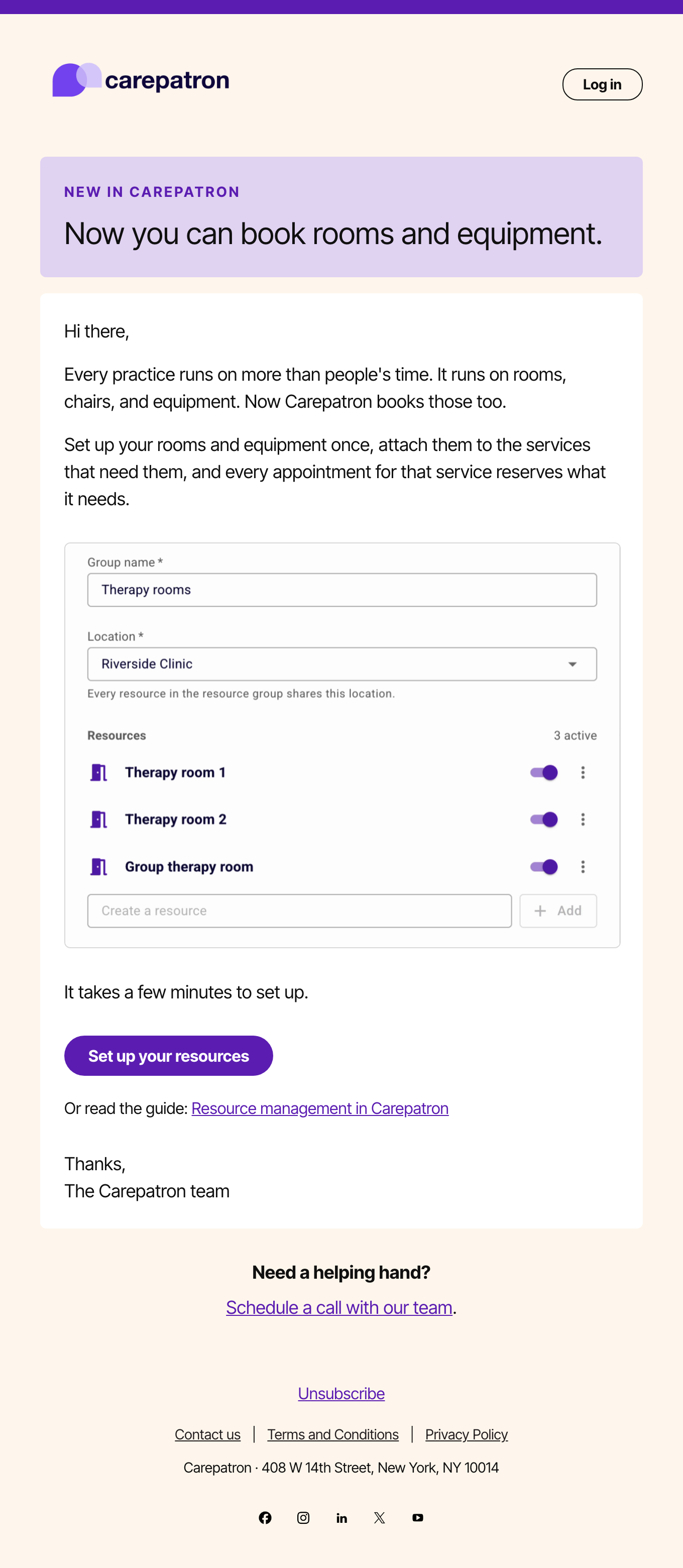 Resources launch email